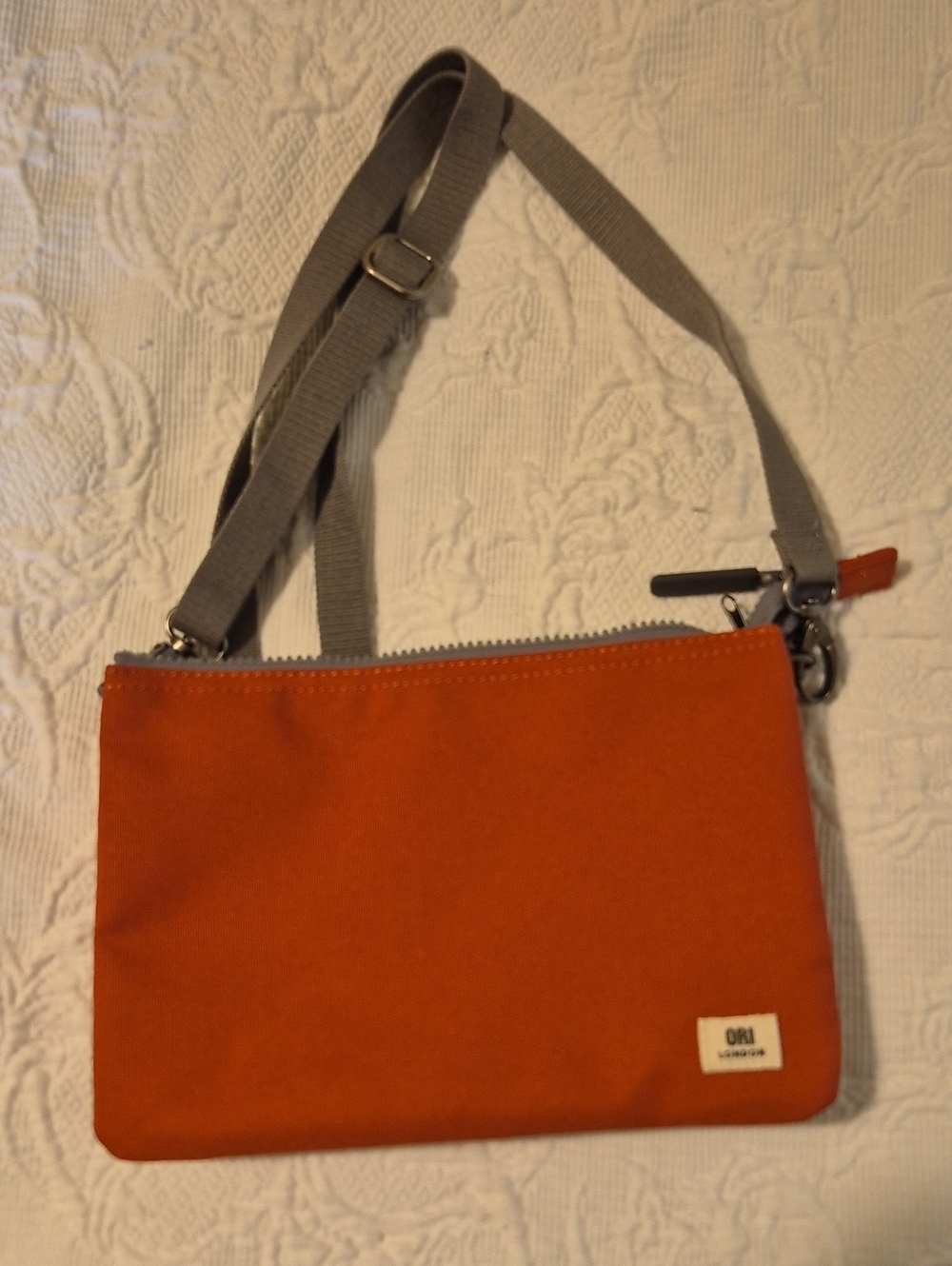 ORI Orange Crossbody Bag with Adjustable Strap
